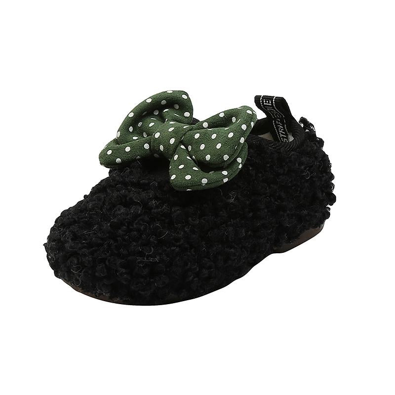 Bowknot Fleece-lined Warm Shoes for Toddler Girl - PrettyKid