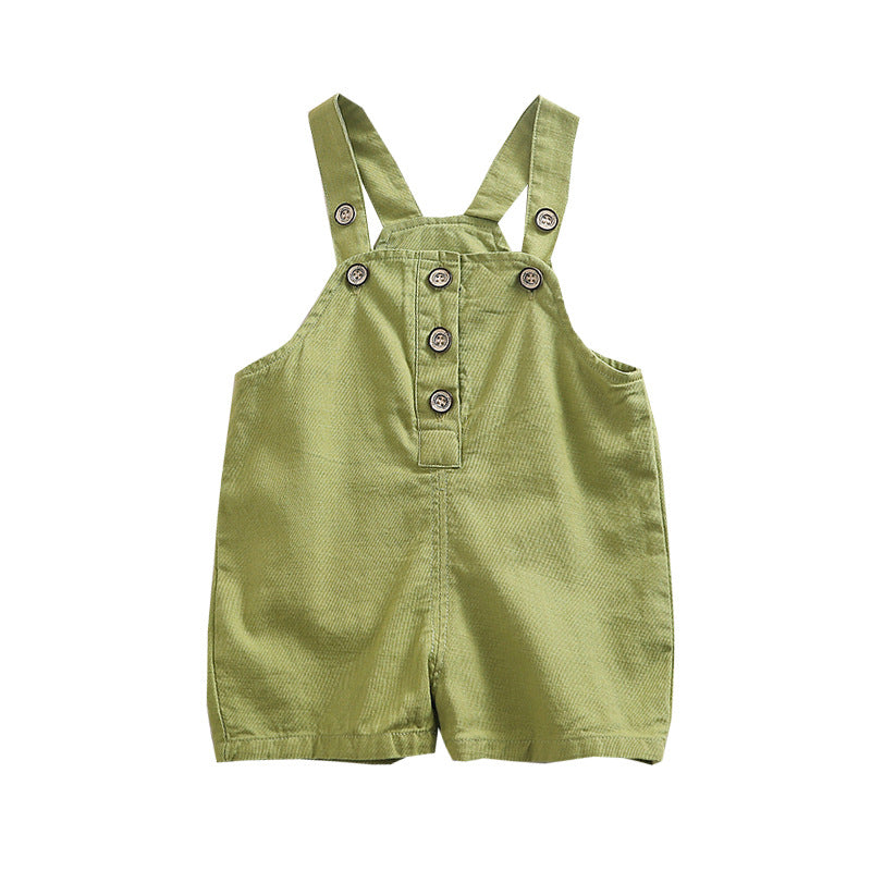 Children's Cotton Strap Shorts Open Crotch Loose Strap Casual Shorts for Boys and Girls