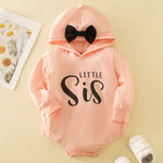 Baby Girls Letters Bow Rompers