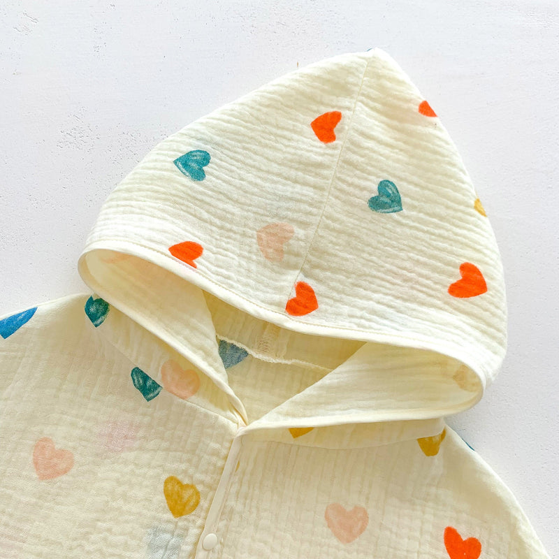 Baby Kid Unisex Love heart Print Jackets Outwears