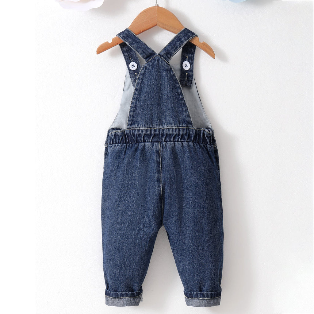 Baby Girls Solid Color Jumpsuits