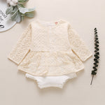 newness Cute Newborn urban Baby Girl Sleeveless/Long Sleeve Lace Romper Jumpsuit Tutu Dress Outfits Clothes Distributor - PrettyKid