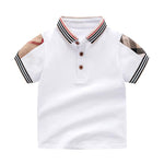 Chic Trendy Stripe Plaid Solid Polo-shirt Children's clothing wholesale - PrettyKid