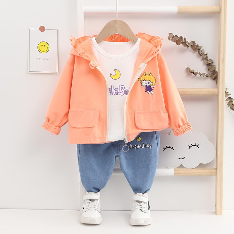 3-piece Hooded Coat & Long Sleeve T-shirt & Pants for Toddler Girl - PrettyKid