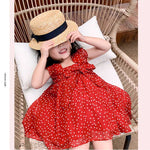 Toddler Girl Polka Dot Pattern Summer Dress - PrettyKid