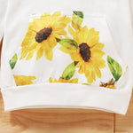 3-piece Sunflower Pattern Hoodie & Pants & Headband for Baby Girl - PrettyKid