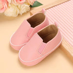 Baby Solid Color PU Shoes - PrettyKid