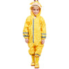 Children's Solid Color Cartoon Long Hooded Long Raincoat Only Raincoat - PrettyKid