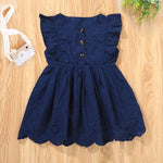 Baby Girl Summer Ruffle Sleeveless Knee Length Dress Children's Clothing - PrettyKid