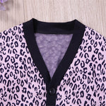 Boys Button Leopard Printed Cardigan Tops Boy Wholesale Clothing - PrettyKid