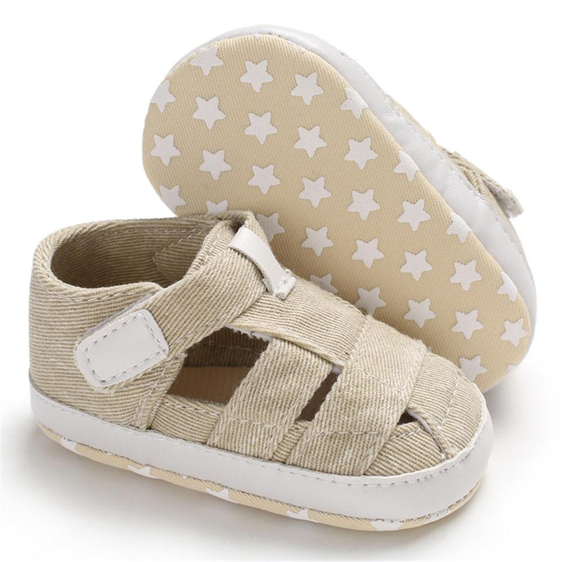 Baby Canvas Hollow Out Magic Tape Comfy Sandals Baby Shoes Wholesale - PrettyKid