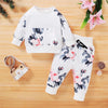 Baby Girls Casual Floral Printed T-shirt & Pants Baby Wholesales - PrettyKid