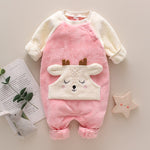 Colorblock Animal Pattern Pocket Baby Jumper Clothes - PrettyKid