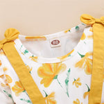 Girls Floral Printed Long Sleeve T-shirt Suspender Skirt Girls Clothing Wholesalers - PrettyKid