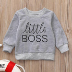 Kid Boys Little Boss Letter Printed Top Wholesale Boy Clothes - PrettyKid