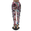 Women's Colorful Fringed Flannel Pants- Rose - PrettyKid