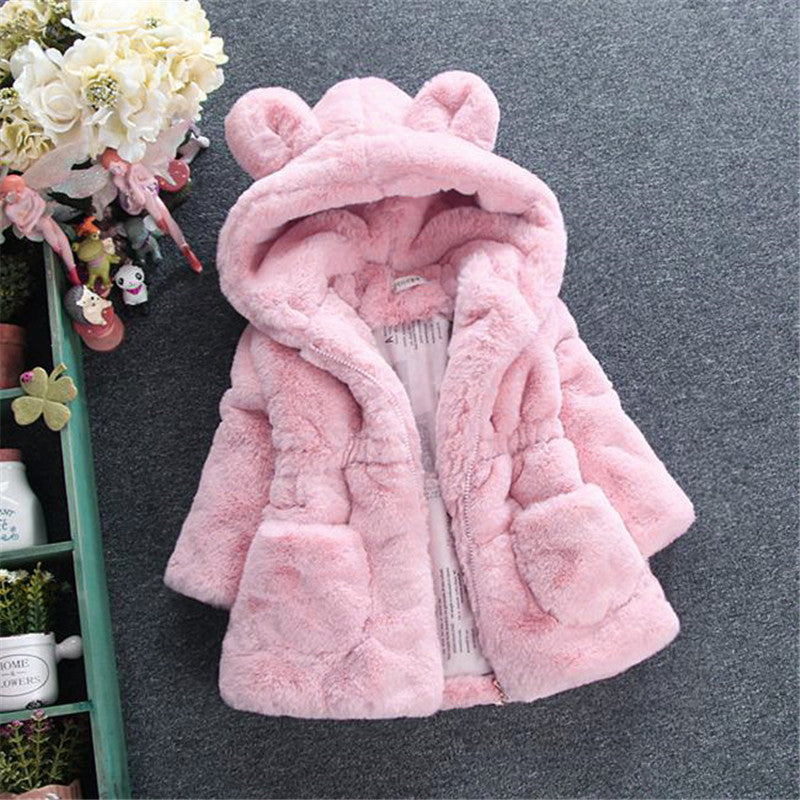 New Fashion Winter Baby Girls Clothes Fleece Coat Jacket Baby Hooded J –  PrettyKid