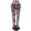 Women's Colorful Fringed Flannel Pants- Rose - PrettyKid