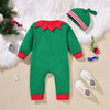 Baby Boys Green Jumpsuit Christmas Elf Suit - PrettyKid