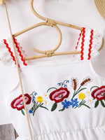 2023 Summer Girls Embroidery Under Small Flower Suspenders Beach Holiday Wholesale