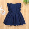 Toddler Girls Solid Ruffled Sleeveless Dresses trendy baby clothes wholesale - PrettyKid