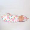 2pcs Floral Print Baby Blanket with Hat - PrettyKid