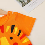 2-piece Lion Pattern T-shirt & Shorts for Baby Boy - PrettyKid