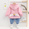 3-piece Hooded Coat & Long Sleeve T-shirt & Pants for Toddler Girl - PrettyKid