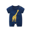 Baby Boy Giraffe Pattern Romper - PrettyKid