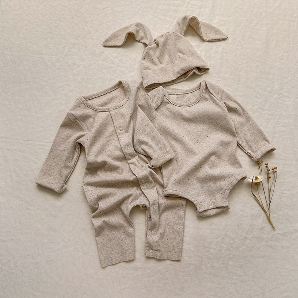 Long Sleeves Apricot Newborn Baby onesie