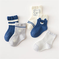 5-piece Boys Bear Knee-High Stockings - PrettyKid