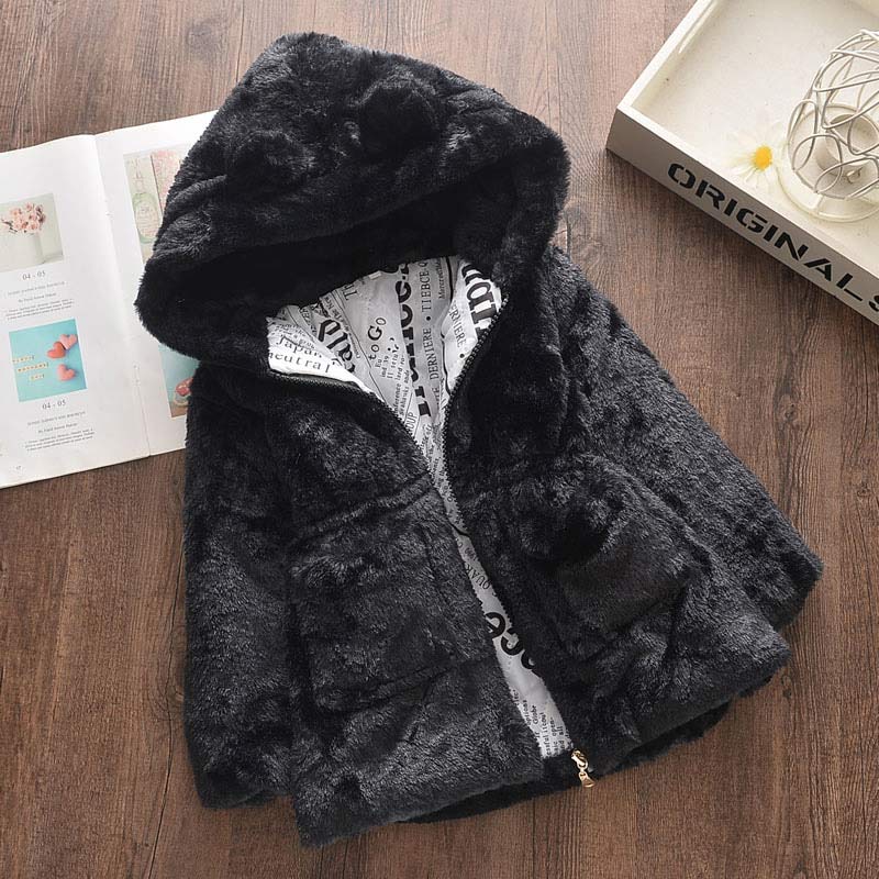 Solid Plush Puffer Jacket for Toddler Girl - PrettyKid