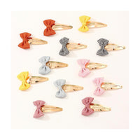 12-pieces Cute Bow Hair clip For Toddler Girls - PrettyKid