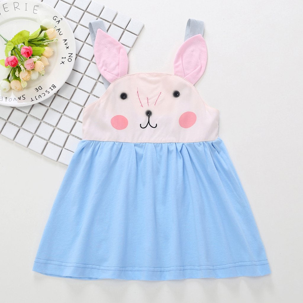 Toddler Girls Suspender Resurrection Rabbit Dress - PrettyKid