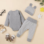 kids dress wholesale Baby Boy Elephant Pattern Long Sleeves Top & Pants & Hat Wholesale Children's Clothing - PrettyKid
