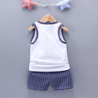 2pcs Fashion Plaid Solid Print Top and Pants Wholesale children's clothing - PrettyKid