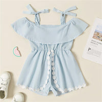 Girl Lace Cami Overalls - PrettyKid