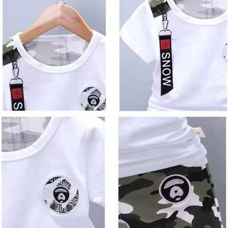 Grow Boy T-shirt & Camouflage Print Shorts - PrettyKid