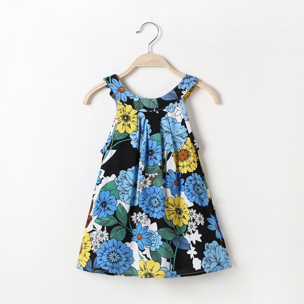 Cute Colorful Printed Tank Dress - PrettyKid