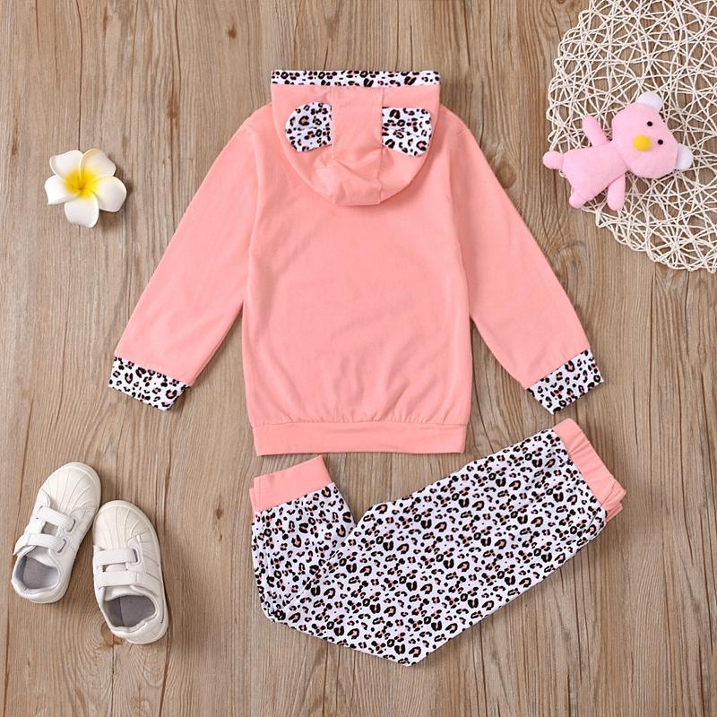 2-piece Letter Pattern Hoodie & Pants for Toddler Girl - PrettyKid