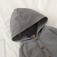 Solid Hooded Jumpsuit for Baby - PrettyKid