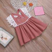 Toddler Girl Embroidered Lace Dress - PrettyKid