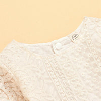 Solid Lace Tassel Bodysuit for Baby Girl - PrettyKid