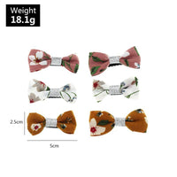 6-piece Bowknot cloth Hair Clip for Girl - PrettyKid