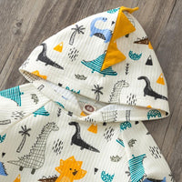 2-piece Dinosaur Printed Hooded Coat & Pants for Baby Boy - PrettyKid