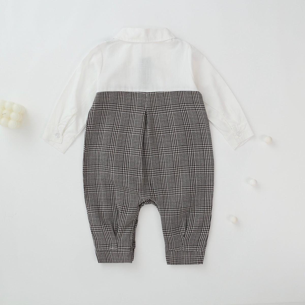 Baby Boy Wholesale Checked Jumpsuit - PrettyKid