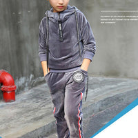 2-piece Casual Solid Hoodie & Pants for Boy - PrettyKid