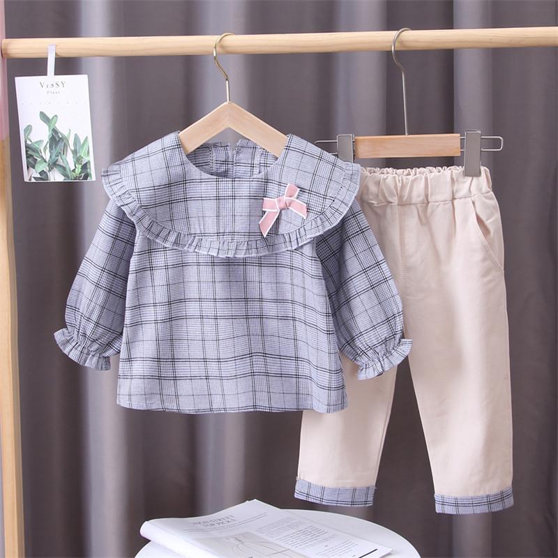 2-piece Plaid Shirts & Pants for Toddler Girl - PrettyKid