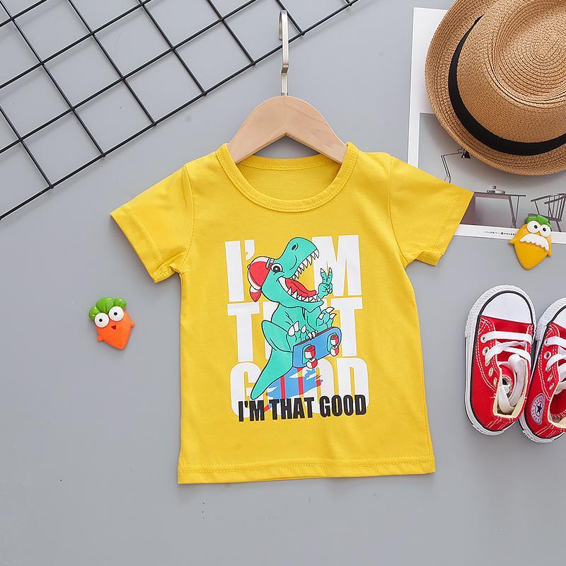 2-piece Cartoon Design T-shirt & Shorts for Children Boy - PrettyKid