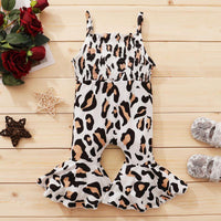 Baby Girl Leopard Print Overalls - PrettyKid